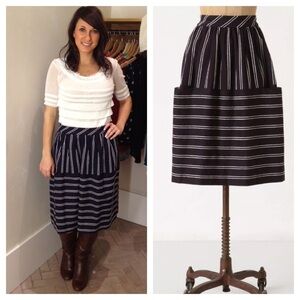 Anthropologie/Maeve Nubby striped skirt by Maeve